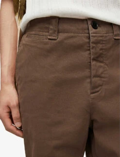 AllSaints Verne Slim-fit Regular-leg Stretch-cotton Chinos 9 AllSaints Verne Slim-fit Regular-leg Stretch-cotton Chinos -AllSain Clothing Shop R04090567 MUTEDBROWN ALT04