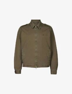 AllSaints Solano Ramskull Stretch-cotton Jacket