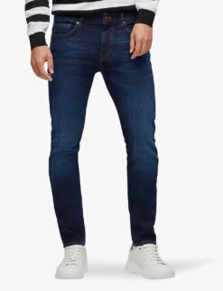 Boss Business Leisure Slim-fit Mid-rise Stretch-denim Jeans -AllSain Clothing Shop R04093462 NAVY ALT02