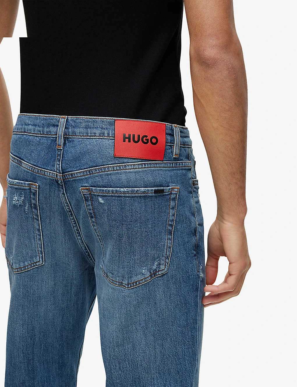 Hugo Leisure Mid-rise Tapered-leg Stretch-denim Jeans 5 Hugo Leisure Mid-rise Tapered-leg Stretch-denim Jeans - Image 5