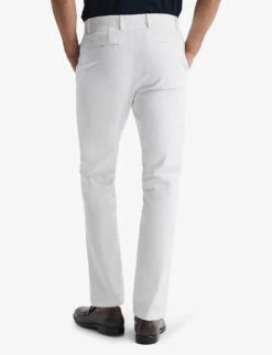 Reiss Pitch Slim-leg Washed-finish Stretch-cotton Chinos -AllSain Clothing Shop R04095893 WHITE ALT03