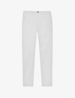 Reiss Pitch Slim-leg Washed-finish Stretch-cotton Chinos