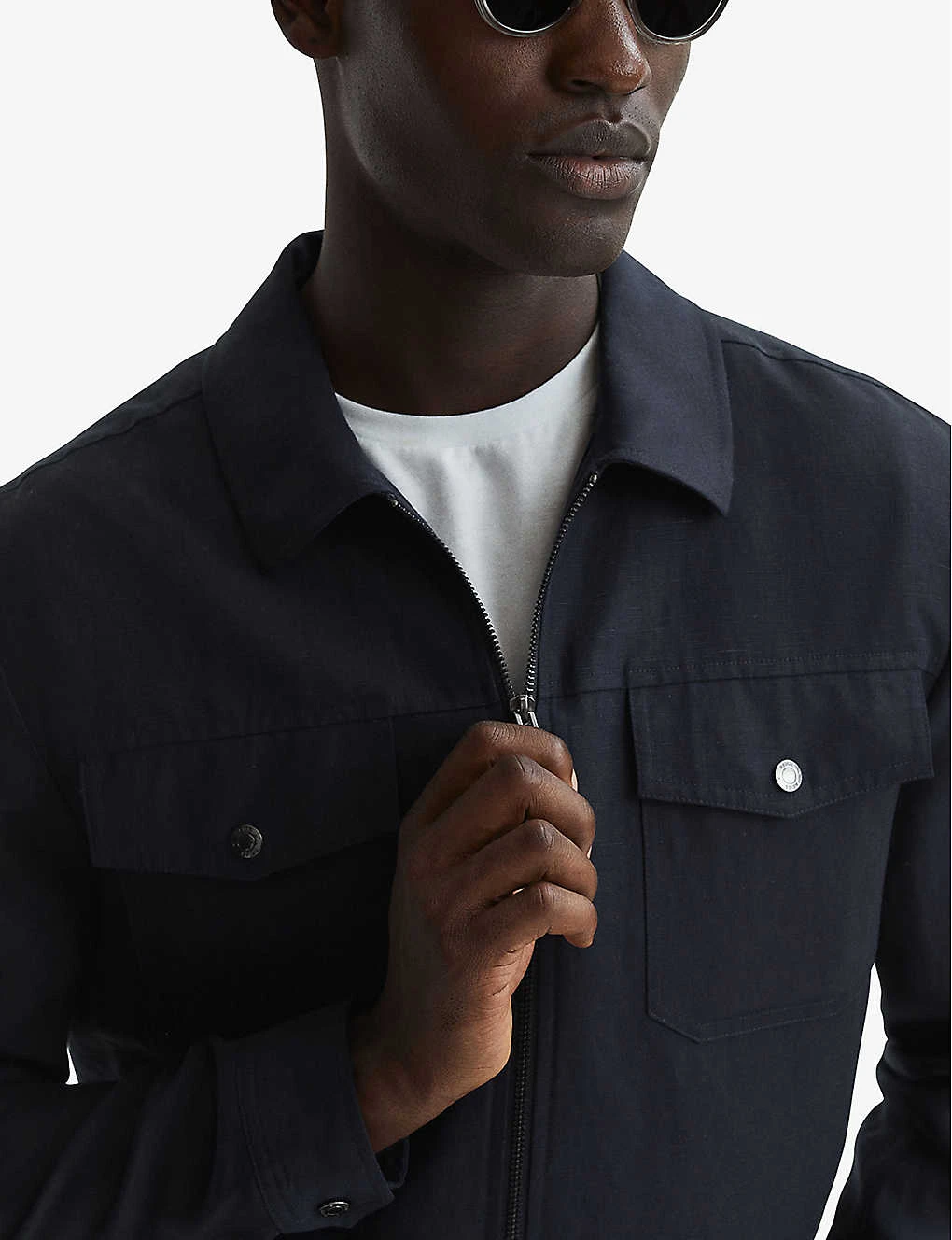 Reiss Carnival Zip-through Collared Woven Jacket 5 Reiss Carnival Zip-through Collared Woven Jacket - Image 5