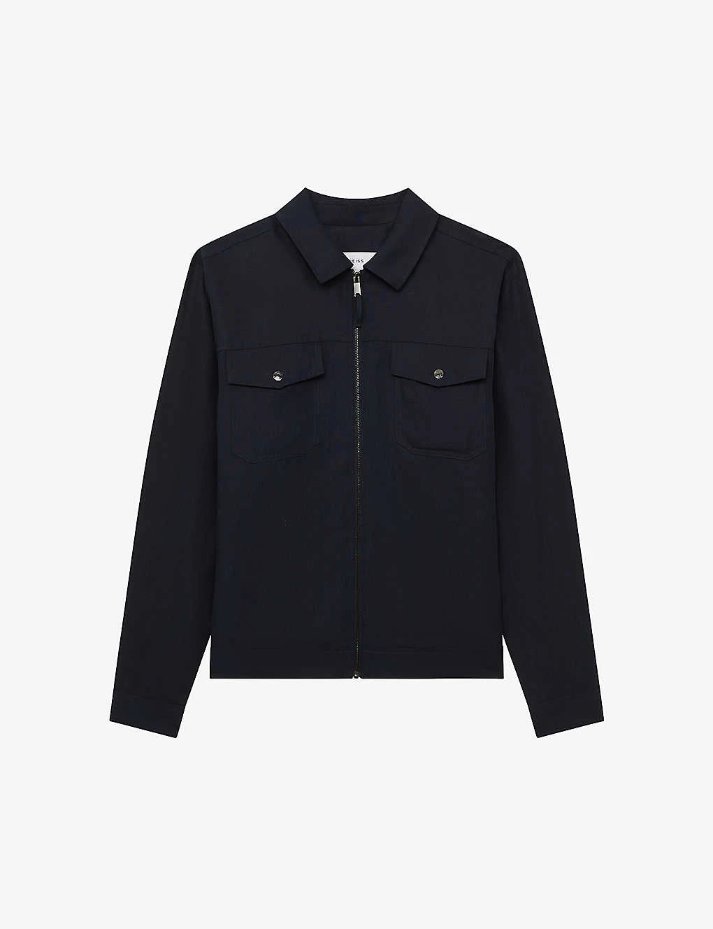 Reiss Carnival Zip-through Collared Woven Jacket 1 Reiss Carnival Zip-through Collared Woven Jacket
