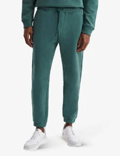 Reiss Ali Relaxed-fit Cotton Jogging Bottoms 7 Reiss Ali Relaxed-fit Cotton Jogging Bottoms -AllSain Clothing Shop R04098693 MIDNIGHTGREEN ALT02