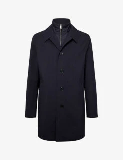Reiss Perrin Removable Zip-neck Insert Woven Mac Coat