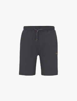 Boss Elasticated-cuff Drawstring-waist Stretch Cotton-blend Shorts