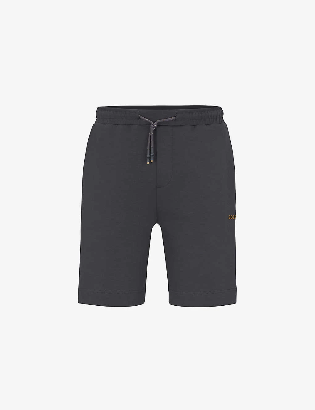 Boss Elasticated-cuff Drawstring-waist Stretch Cotton-blend Shorts 1 Boss Elasticated-cuff Drawstring-waist Stretch Cotton-blend Shorts