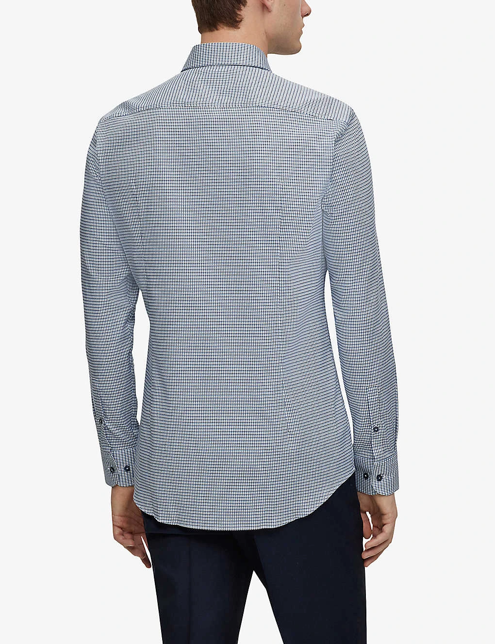 Boss Checked Slim-fit Stretch-cotton Shirt 4 Boss Checked Slim-fit Stretch-cotton Shirt - Image 4