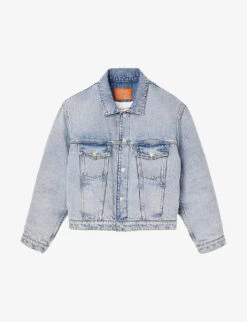 Sandro Quilted-lining Relaxed-fit Denim Jacket