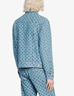 Sandro Cross Chequered Denim Jacket 8 Sandro Cross Chequered Denim Jacket -AllSain Clothing Shop R04102266 DENIMJEAN ALT03