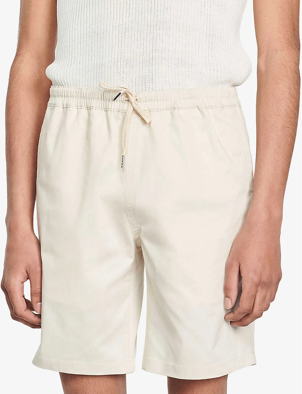 Sandro Drawstring-waist Stretch Cotton-blend Shorts 5 Sandro Drawstring-waist Stretch Cotton-blend Shorts - Image 5