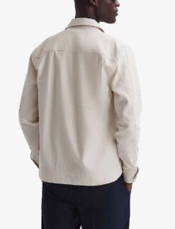Reiss Santy Patch-pocket Regular-fit Cotton-linen Blend Overshirt 8 Reiss Santy Patch-pocket Regular-fit Cotton-linen Blend Overshirt -AllSain Clothing Shop R04103914 ECRU ALT03