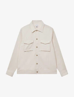 Reiss Santy Patch-pocket Regular-fit Cotton-linen Blend Overshirt