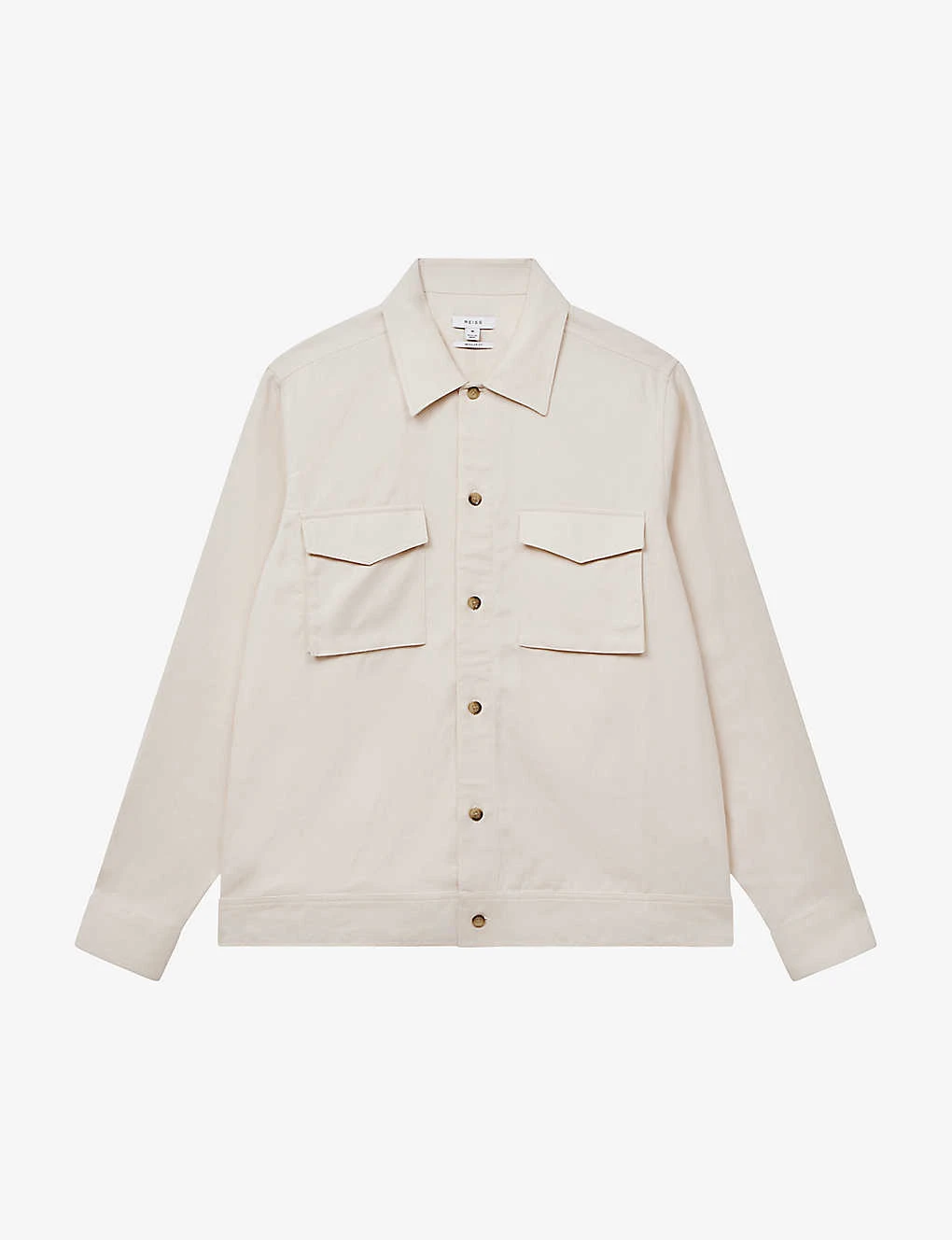 Reiss Santy Patch-pocket Regular-fit Cotton-linen Blend Overshirt 1 Reiss Santy Patch-pocket Regular-fit Cotton-linen Blend Overshirt