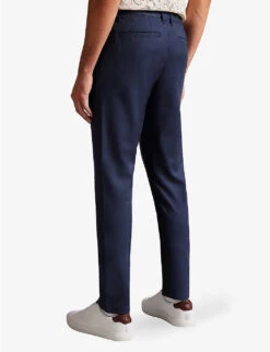 Ted Baker Baren Textured Slim-fit Stretch-woven Trousers -AllSain Clothing Shop R04107933 NAVY ALT03