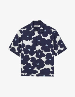 Sandro Flower-print Short-sleeved Woven Shirt