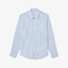 Sandro Stripe-pattern Collared Regular-fit Woven Shirt