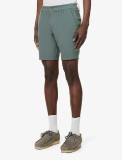 Paige Rickson Slip-pocket Stretch-woven Shorts -AllSain Clothing Shop R04111359 JADEDCRYSTAL ALT02