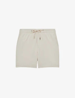 Reiss Newmark Drawstring-waist Basket-weave Stretch-woven Shorts