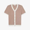 Reiss Striker Contrast-trim Pressed-stud Knitted Shirt