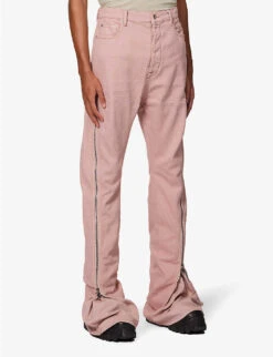 Bolan Zipped-leg Mid-rise Straight-leg Regular-fit Denim Trousers -AllSain Clothing Shop R04116989 FADEDPINK ALT02