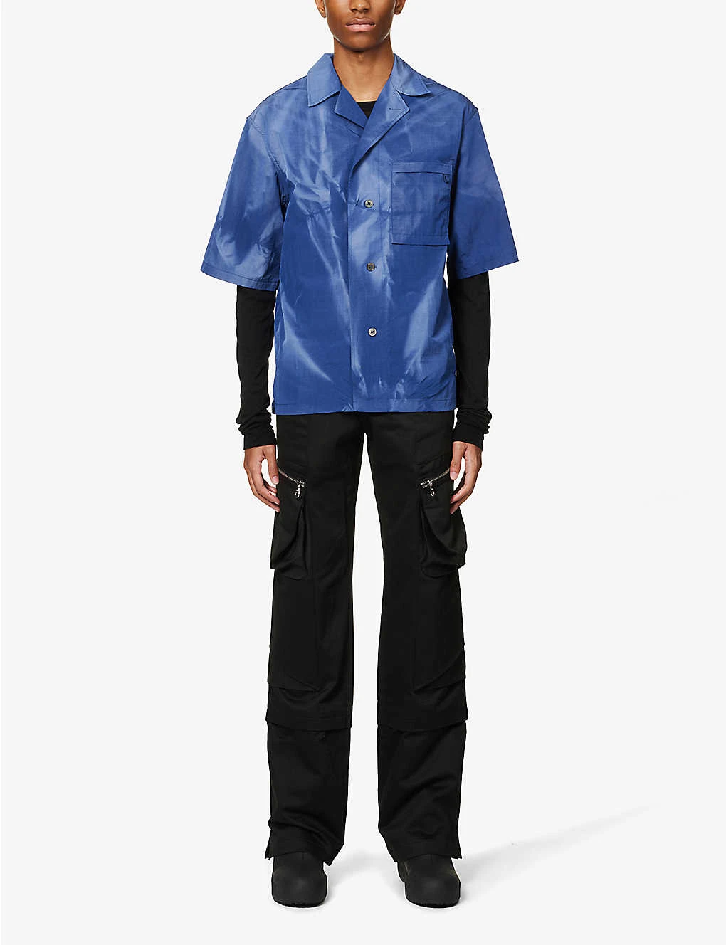 Faded Patch-pocket Regular-fit Shell Shirt 2 Faded Patch-pocket Regular-fit Shell Shirt - Image 2