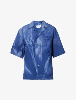 Faded Patch-pocket Regular-fit Shell Shirt