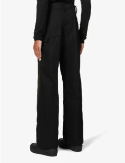 Double-knee Straight-leg Regular-fit Cotton Trousers -AllSain Clothing Shop R04117084 BLACK ALT03