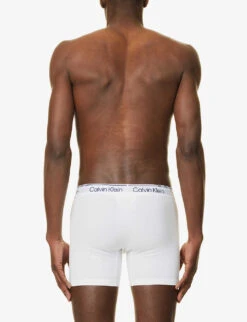 Calvin Klein Logo-waistband Stretch-cotton Boxers 6 Calvin Klein Logo-waistband Stretch-cotton Boxers -AllSain Clothing Shop R04117797 WHITE ALT02