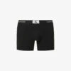 Calvin Klein Logo-waistband Stretch-recycled Cotton-blend Boxers