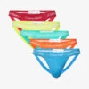 Calvin Klein Pride Low-rise Branded-waistband Pack Of Five Stretch-cotton Jock Straps