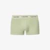 Calvin Klein Logo-waistband Low-rise Stretch-cotton Trunks