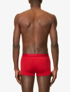 Calvin Klein Logo-waistband Low-rise Stretch-jersey Trunks 6 Calvin Klein Logo-waistband Low-rise Stretch-jersey Trunks -AllSain Clothing Shop R04117825 FUSCHIA ALT02