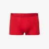 Calvin Klein Logo-waistband Low-rise Stretch-jersey Trunks