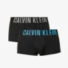 Calvin Klein Logo-waistband Low-rise Pack Of Two Stretch-jersey Trunks