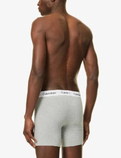Calvin Klein Logo-waistband Pack Of Three Stretch-cotton Boxers 6 Calvin Klein Logo-waistband Pack Of Three Stretch-cotton Boxers -AllSain Clothing Shop R04117841 MULTI ALT02