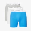 Calvin Klein Logo-waistband Pack Of Three Stretch-cotton Boxers