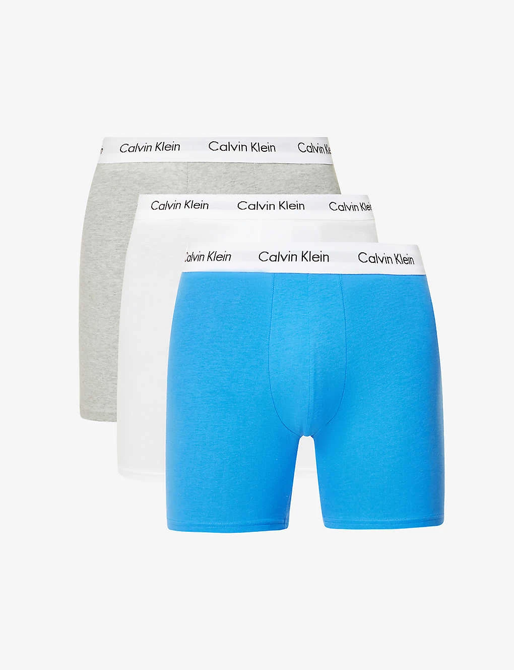 Calvin Klein Logo-waistband Pack Of Three Stretch-cotton Boxers 1 Calvin Klein Logo-waistband Pack Of Three Stretch-cotton Boxers