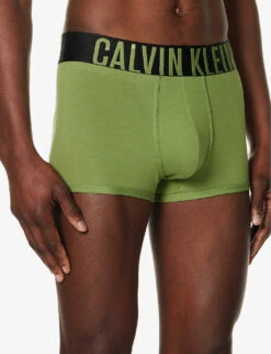 Calvin Klein Logo-print Pack Of Two Stretch-cotton Trunks -AllSain Clothing Shop R04117856 MULTI ALT03