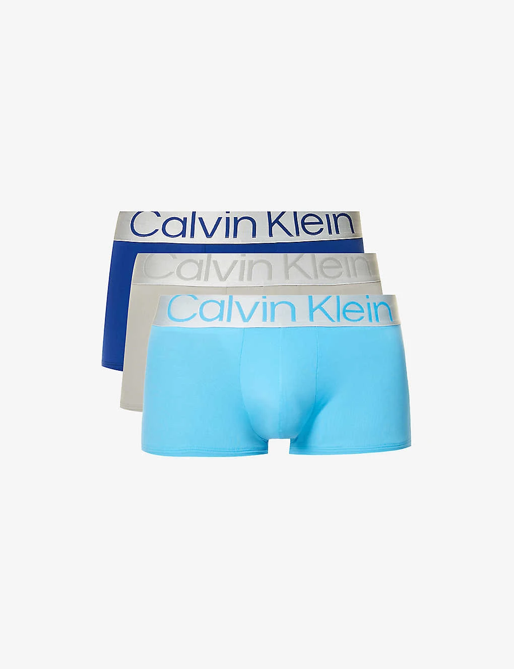 Calvin Klein Logo-waistband Pack Of Three Stretch-jersey Trunks 1 Calvin Klein Logo-waistband Pack Of Three Stretch-jersey Trunks
