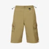 Brand-embroidered Flap-pocket Cotton-blend Cargo Shorts