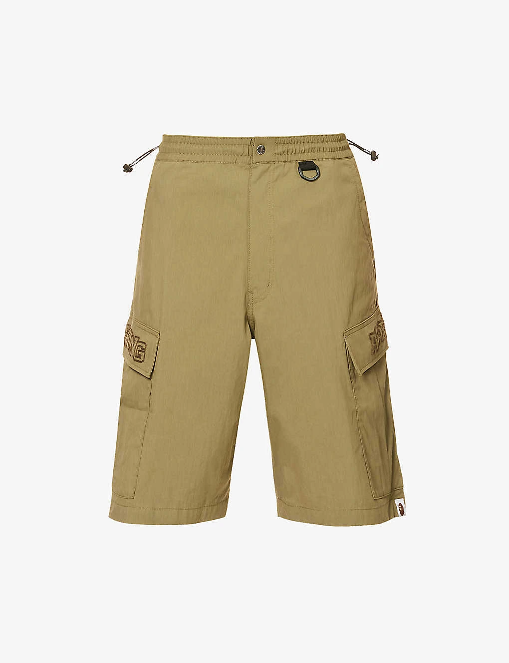 Brand-embroidered Flap-pocket Cotton-blend Cargo Shorts 1 Brand-embroidered Flap-pocket Cotton-blend Cargo Shorts