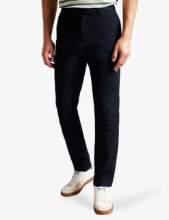 Ted Baker Irvine Slim-fit Stretch-cotton Trousers -AllSain Clothing Shop R04122395 NAVY ALT02