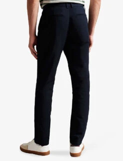 Ted Baker Irvine Slim-fit Stretch-cotton Trousers -AllSain Clothing Shop R04122395 NAVY ALT03