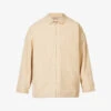 ESSENTIALS Brand-patch Spread-collar Cotton-blend Jacket