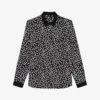 THE KOOPLES Abstract-print Contrast-collar Woven Shirt