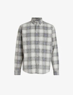 AllSaints Galdana Plaid-patterned Cotton Flannel Shirt