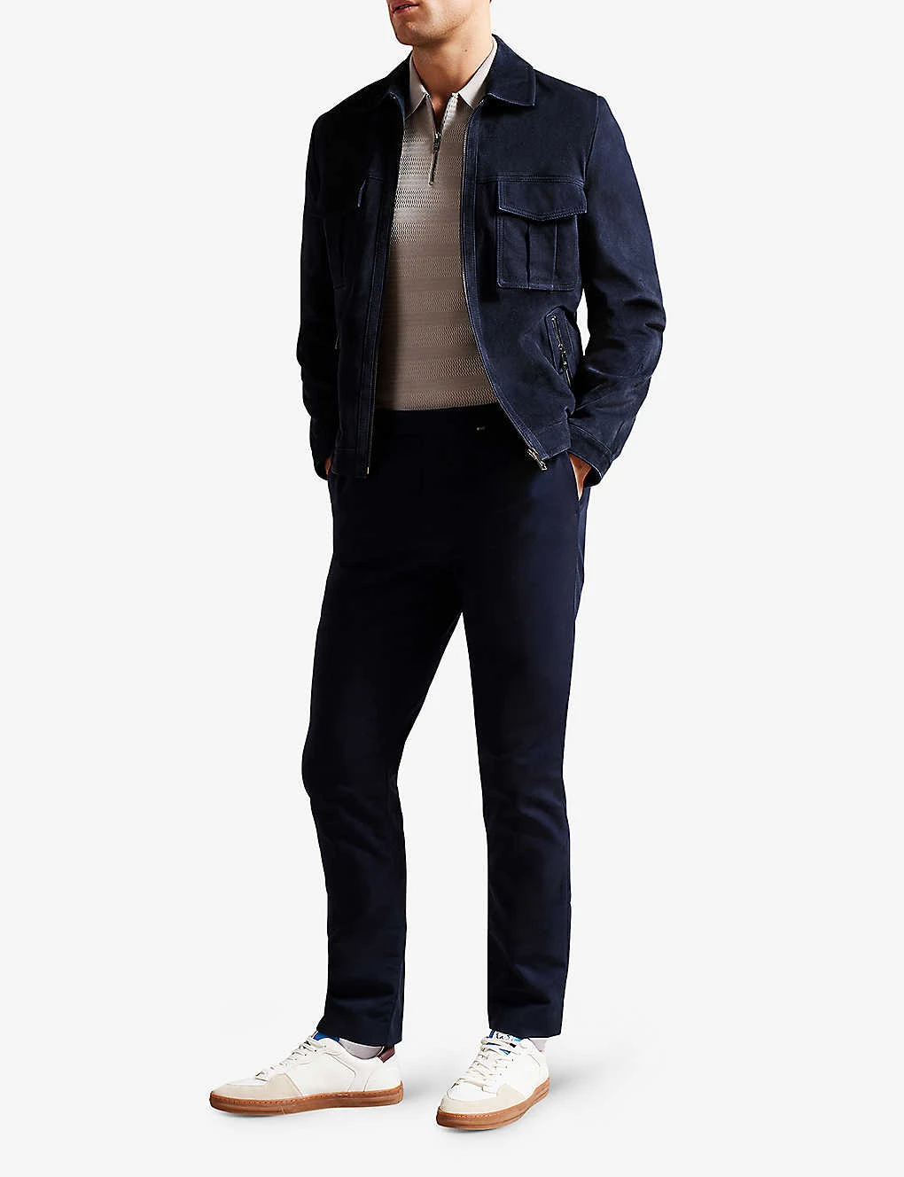 Ted Baker Amped Patch-pocket Suede Jacket 2 Ted Baker Amped Patch-pocket Suede Jacket - Image 2