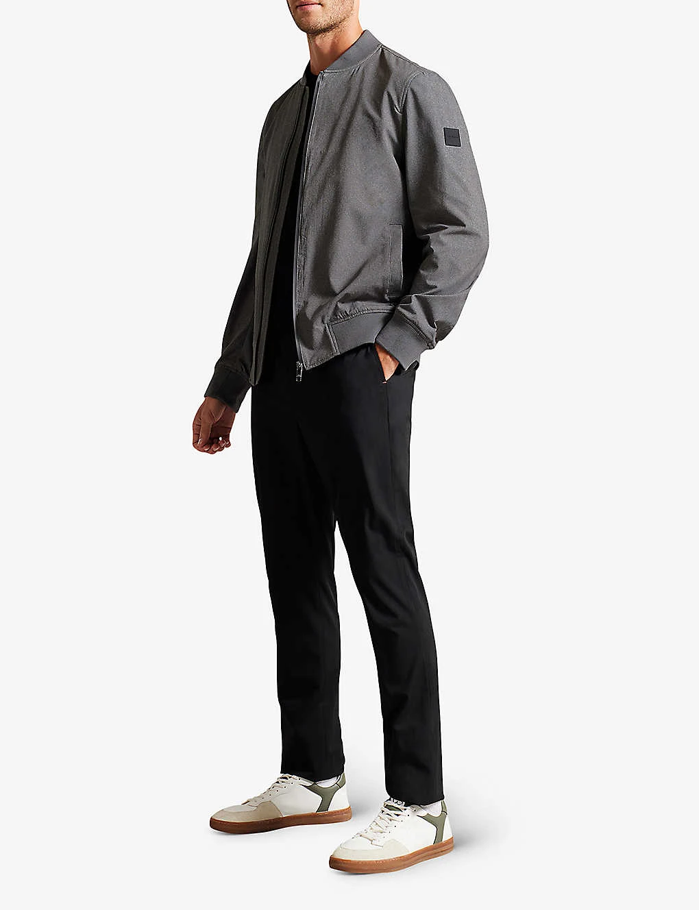 Ted Baker Elmhrst Logo-patch Woven Bomber Jacket 2 Ted Baker Elmhrst Logo-patch Woven Bomber Jacket - Image 2